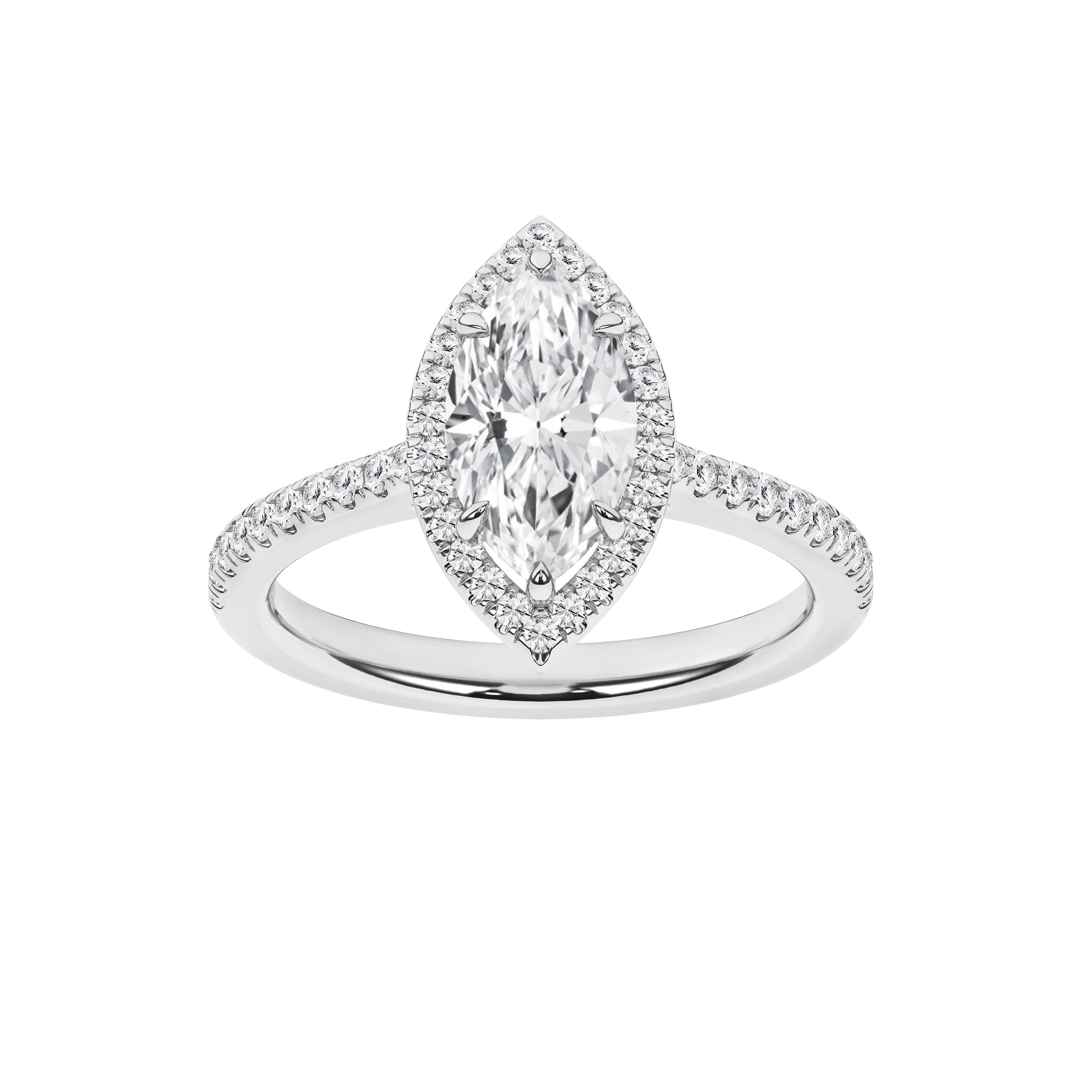 Halo Engagement Ring(Marquise) - Oz's Jewelers by The Hickory Jewelry Company