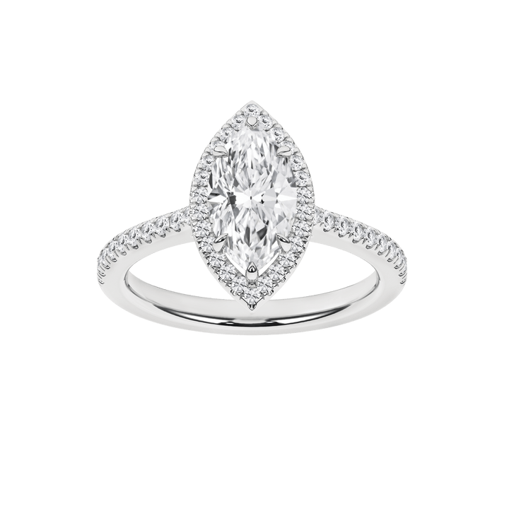 Halo Engagement Ring(Marquise) - Oz's Jewelers by The Hickory Jewelry Company