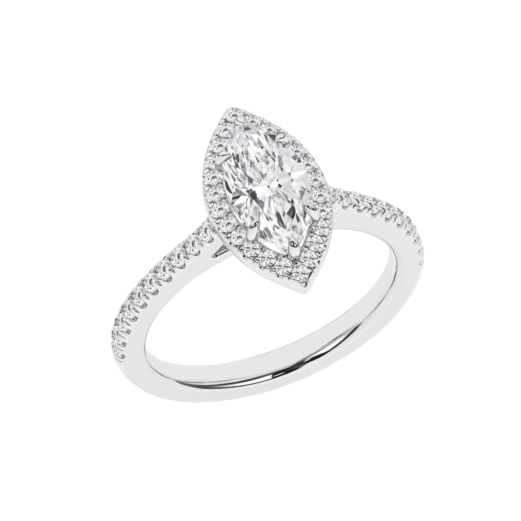 Halo Engagement Ring(Marquise) - Oz's Jewelers by The Hickory Jewelry Company