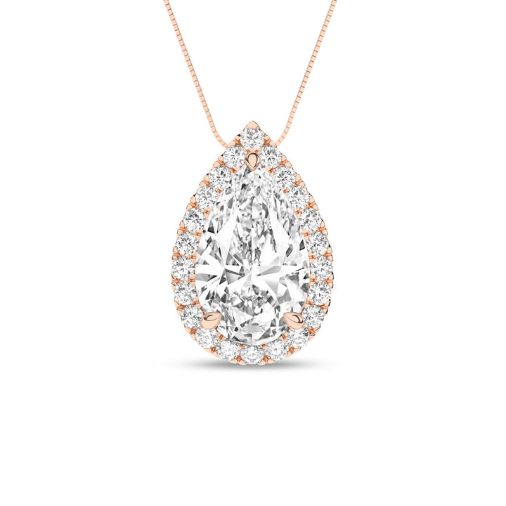 Halo Pendant (Pear) - Oz's Jewelers by The Hickory Jewelry Company