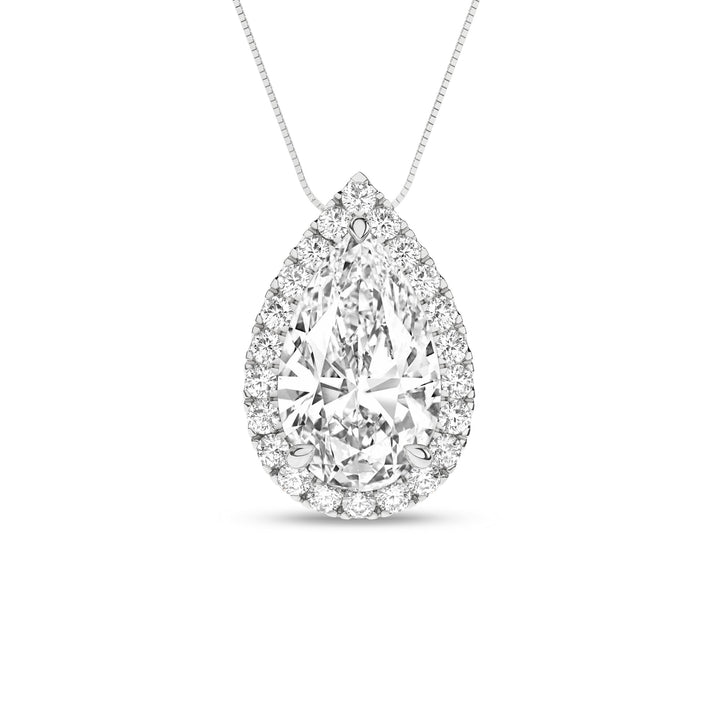 Halo Pendant (Pear) - Oz's Jewelers by The Hickory Jewelry Company