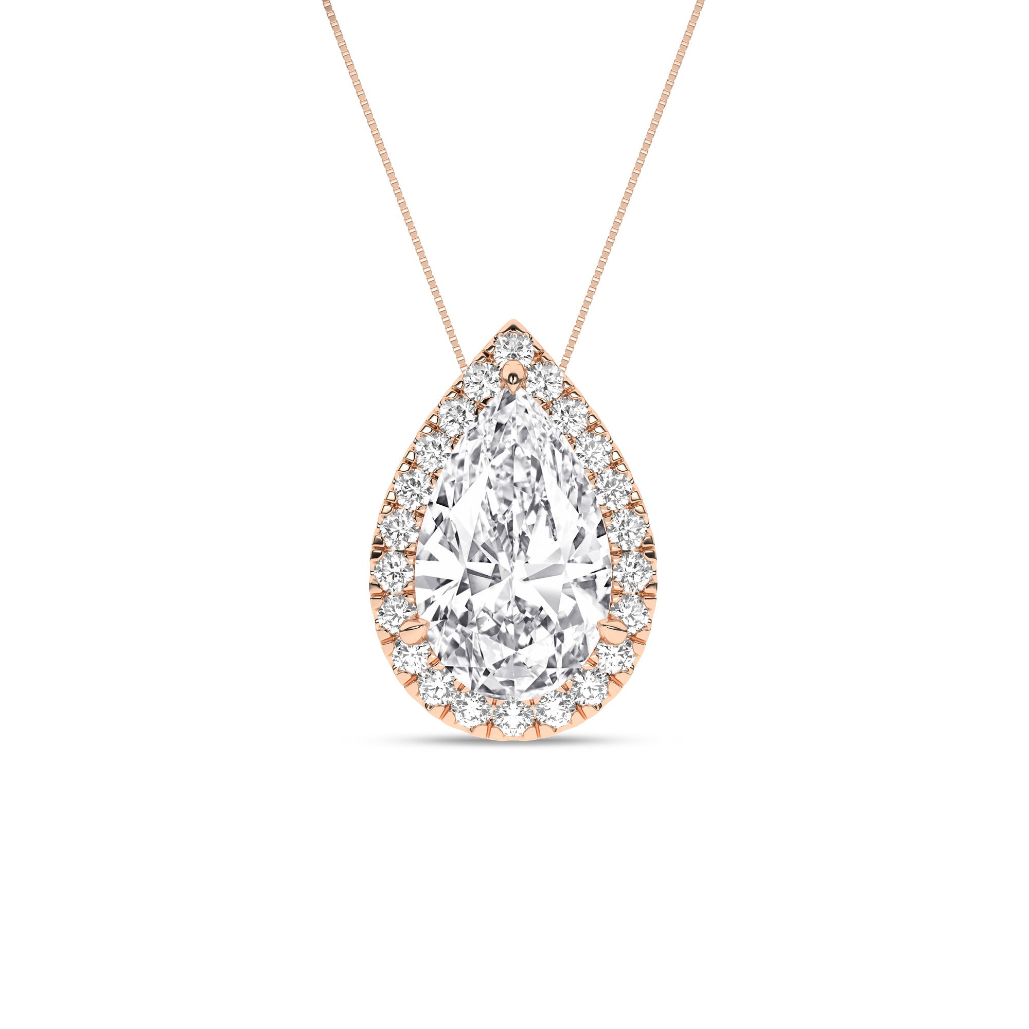 Halo Pendant (Pear) - Oz's Jewelers by The Hickory Jewelry Company