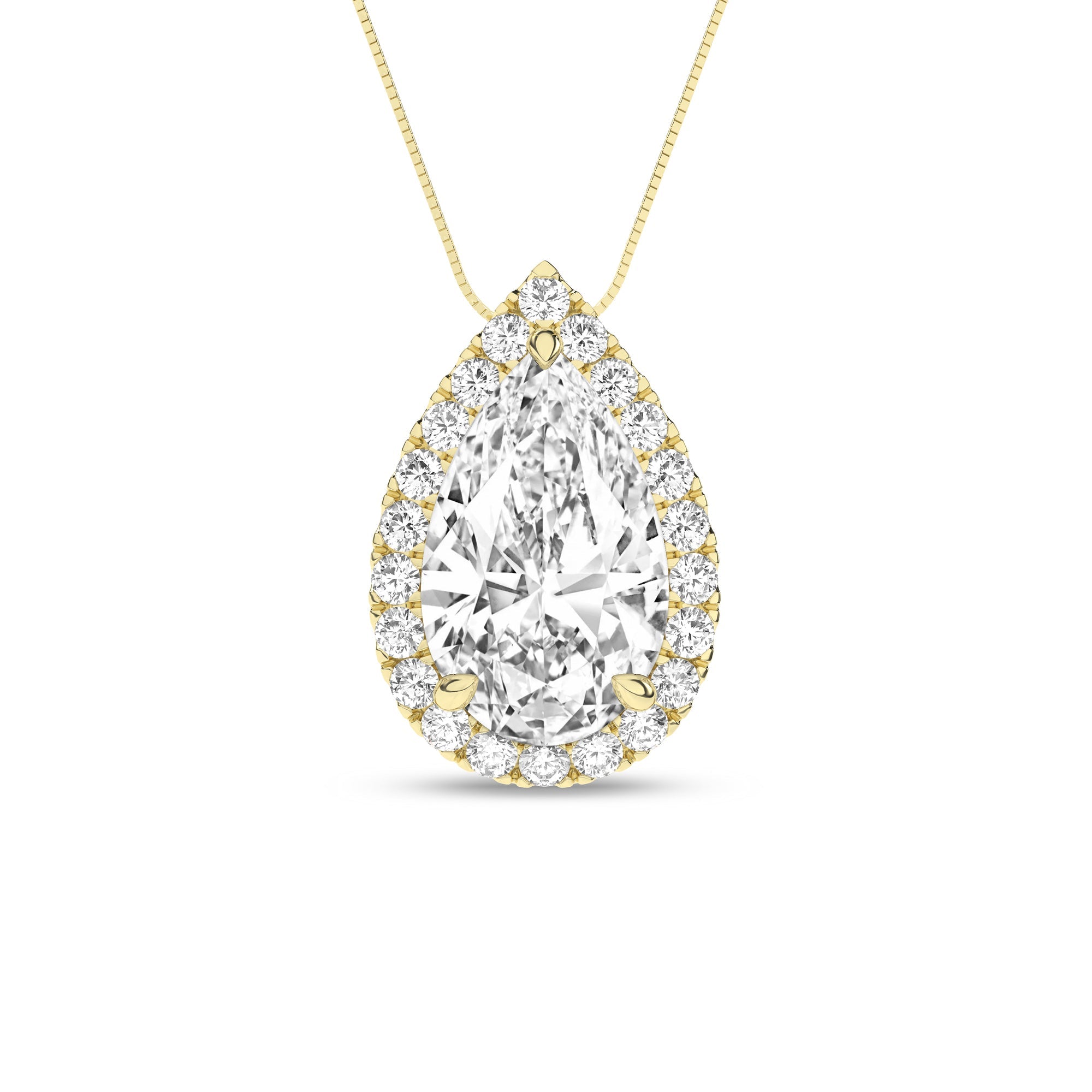 Halo Pendant (Pear) - Oz's Jewelers by The Hickory Jewelry Company