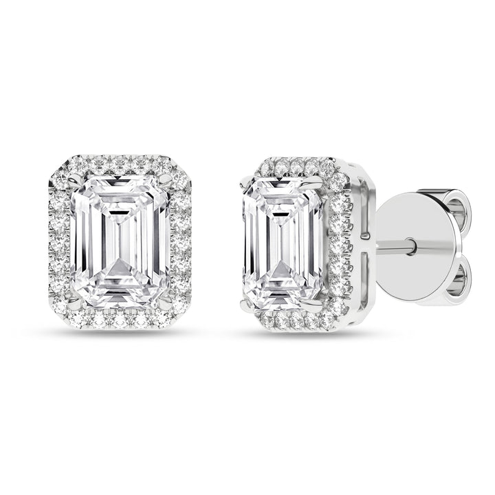 Halo Stud Earrings (Emerald) - Oz's Jewelers by The Hickory Jewelry Company