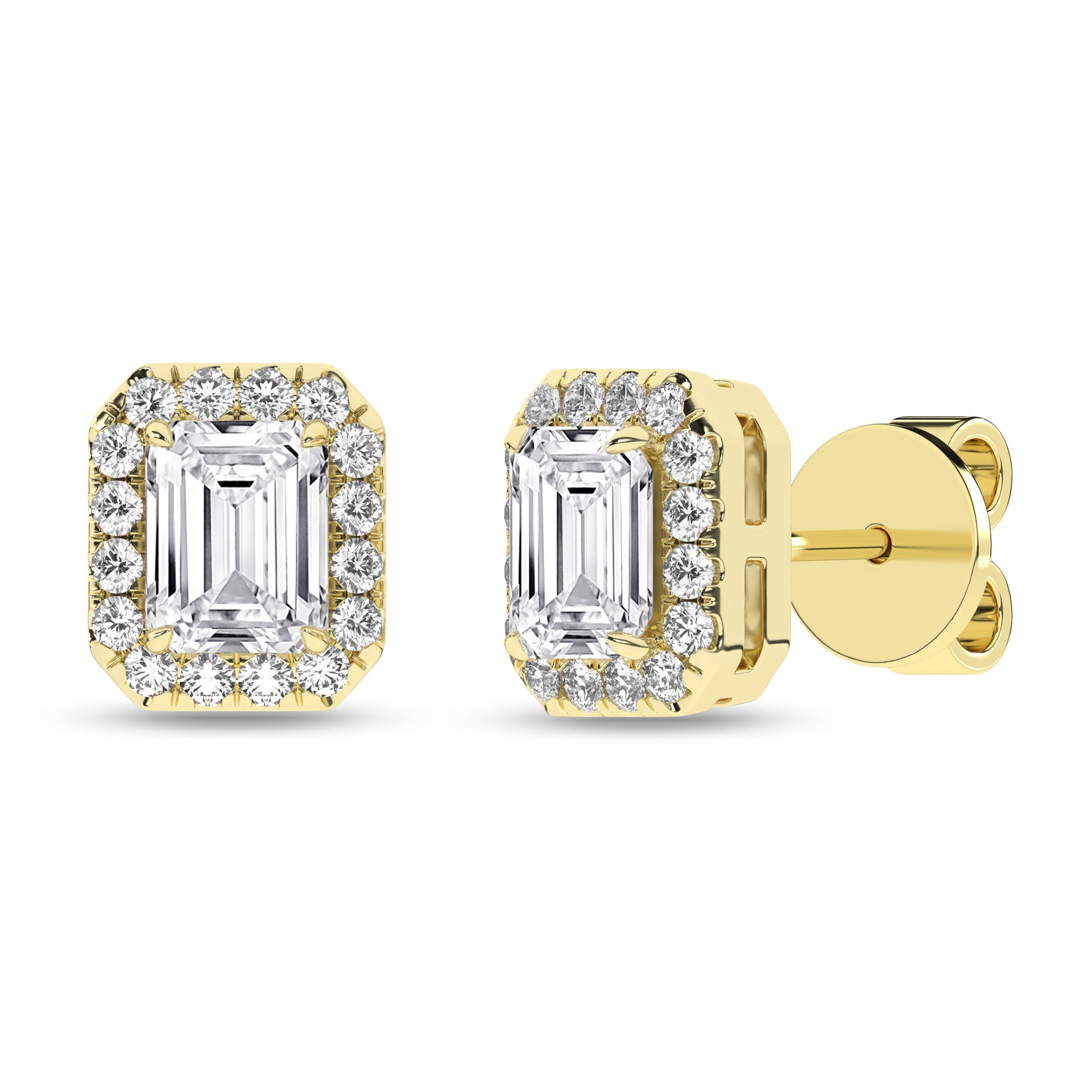 Halo Stud Earrings (Emerald) - Oz's Jewelers by The Hickory Jewelry Company