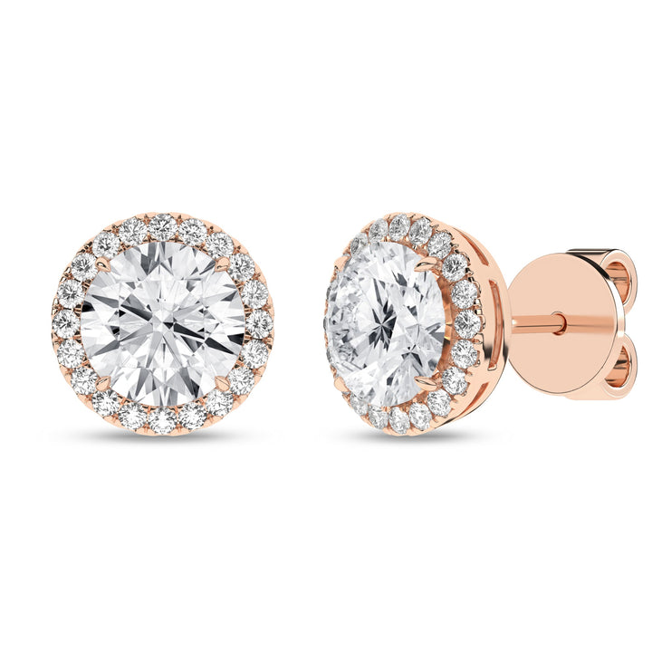 Halo Stud Earrings (Round) - Oz's Jewelers by The Hickory Jewelry Company