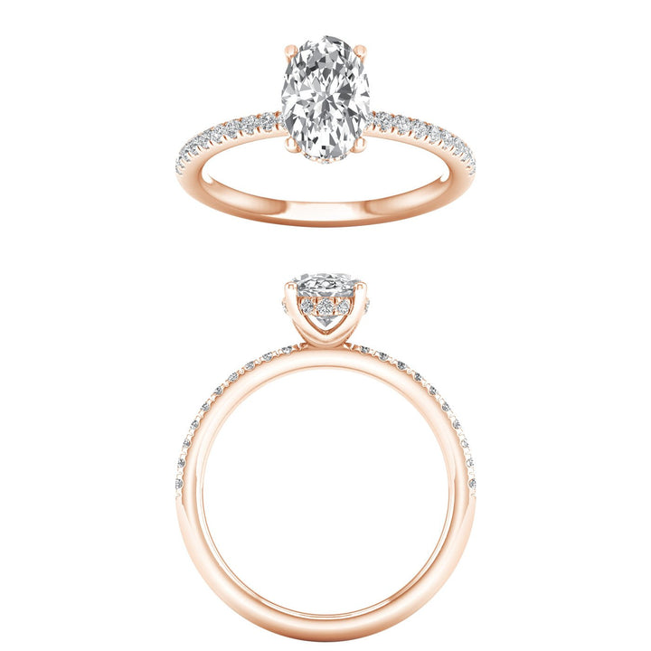 Hidden Halo Engagement Ring (Oval) - Oz's Jewelers by The Hickory Jewelry Company