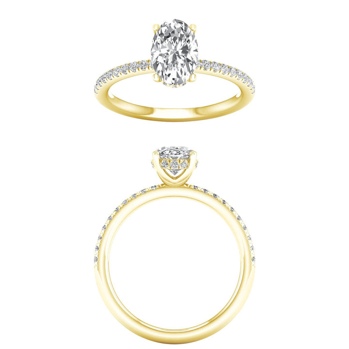 Hidden Halo Engagement Ring (Oval) - Oz's Jewelers by The Hickory Jewelry Company