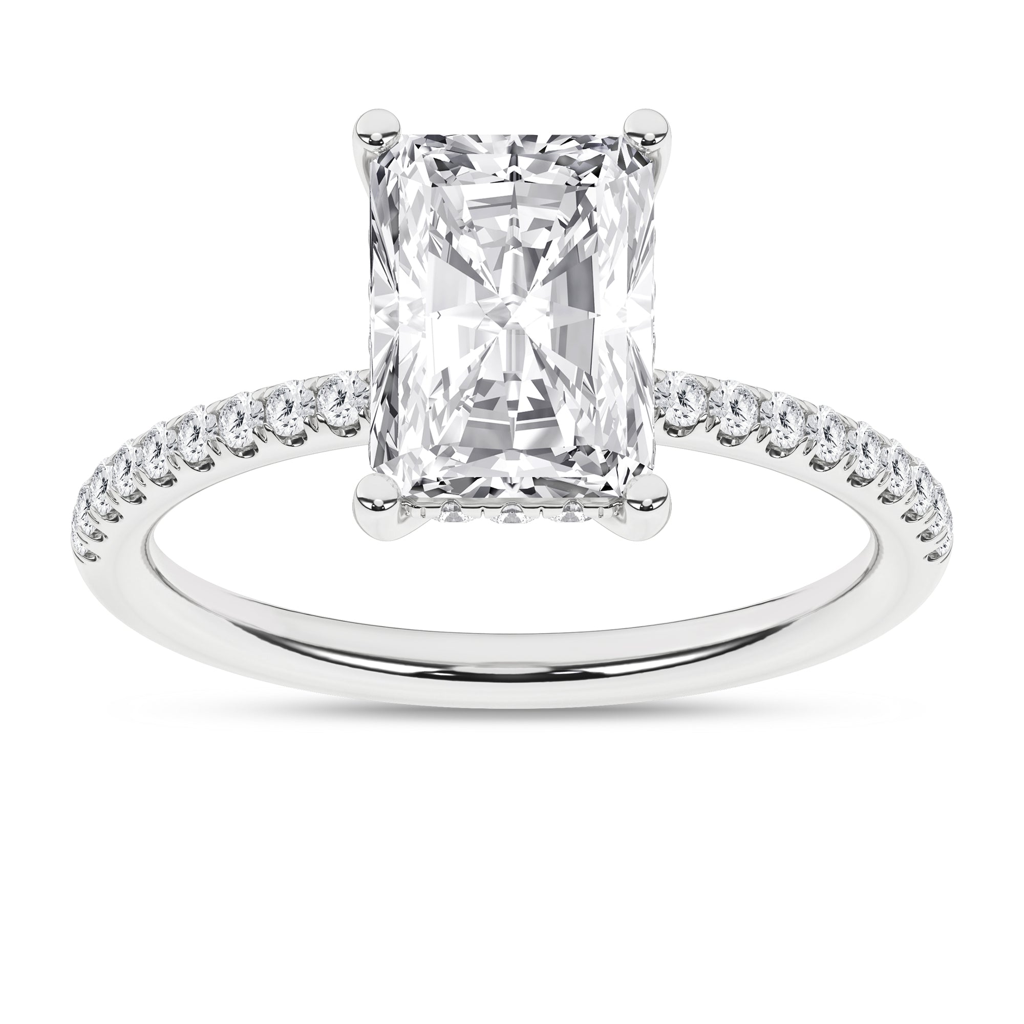 Hidden Halo Engagement Ring (Radiant) - Oz's Jewelers by The Hickory Jewelry Company