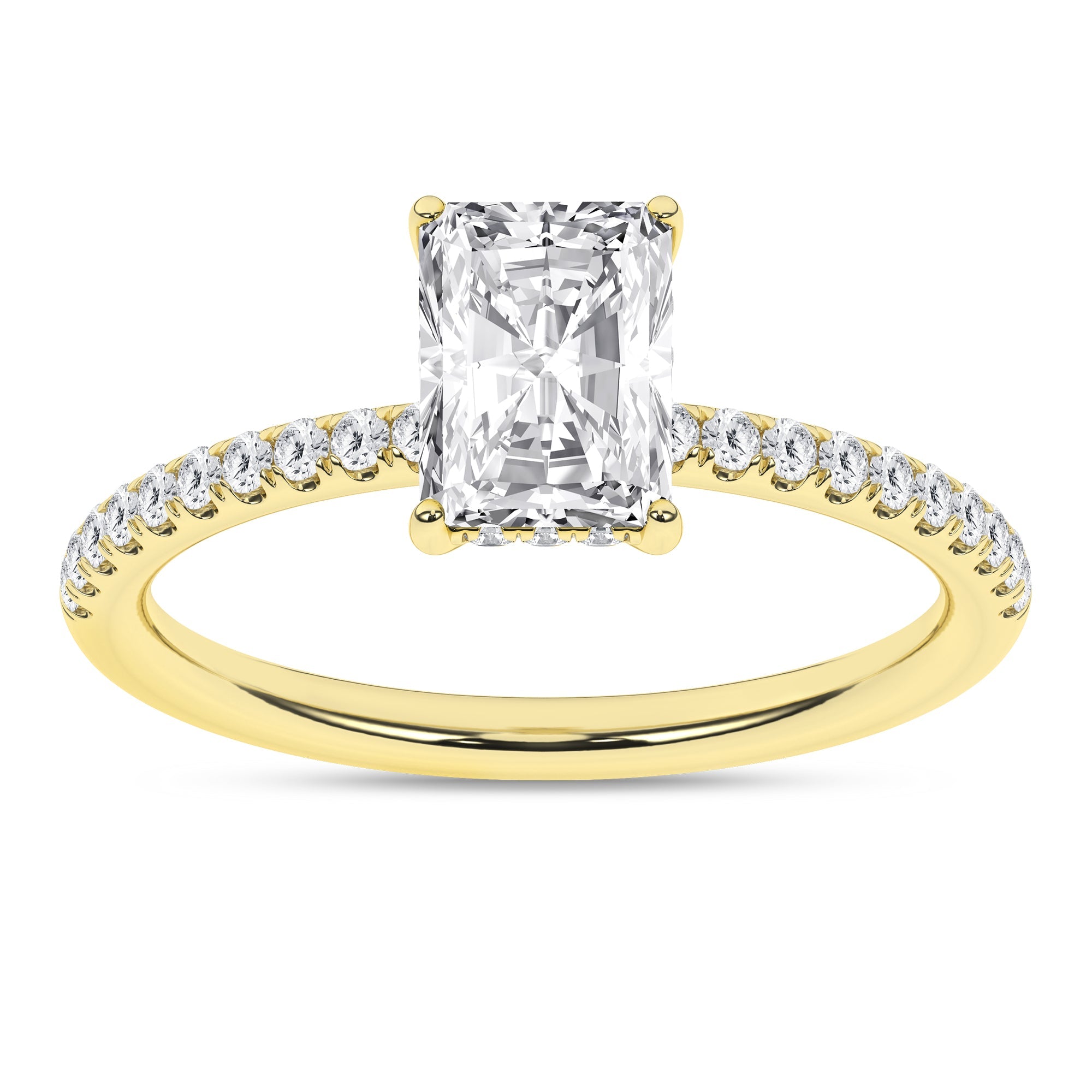 Hidden Halo Engagement Ring (Radiant) - Oz's Jewelers by The Hickory Jewelry Company