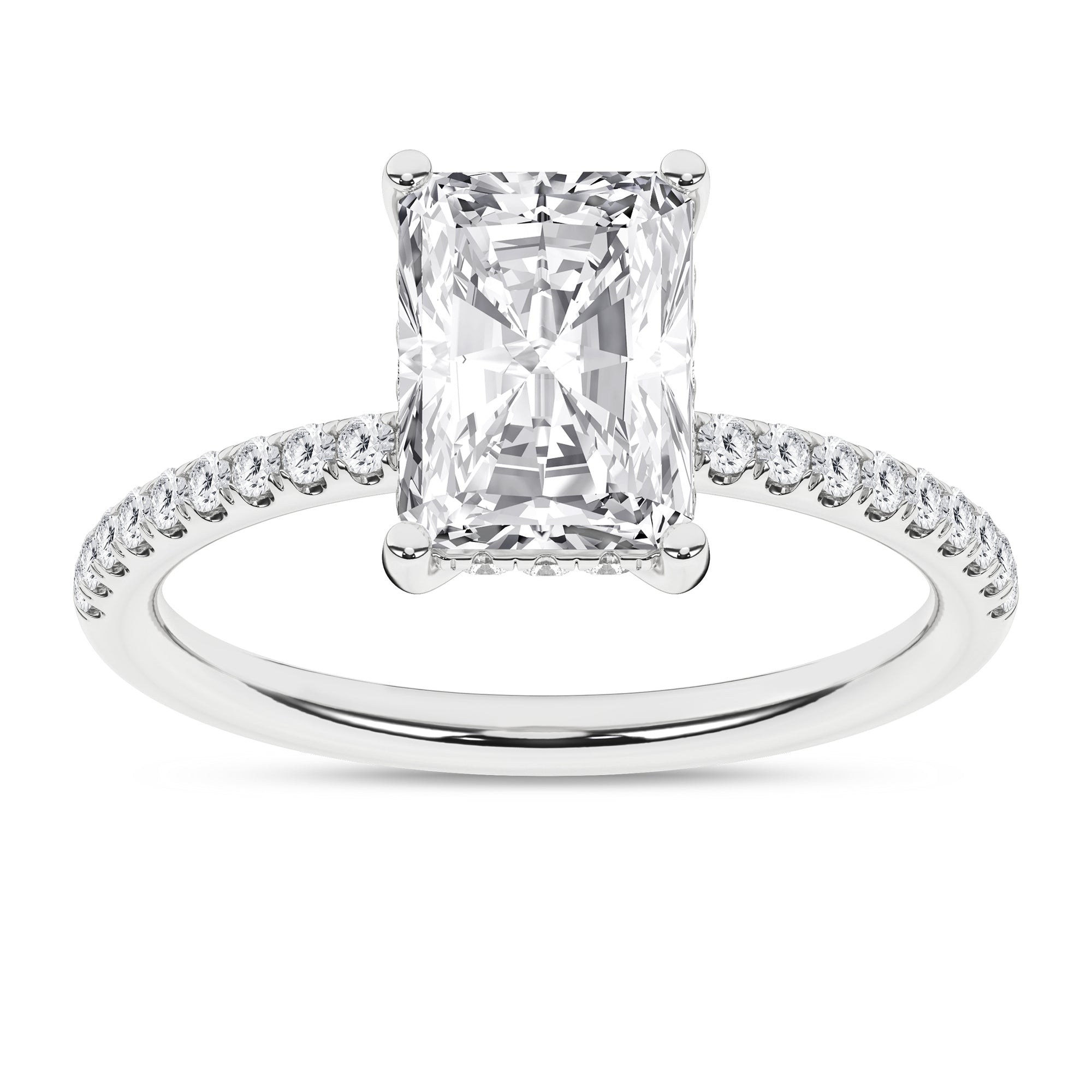 Hidden Halo Engagement Ring (Radiant) - Oz's Jewelers by The Hickory Jewelry Company