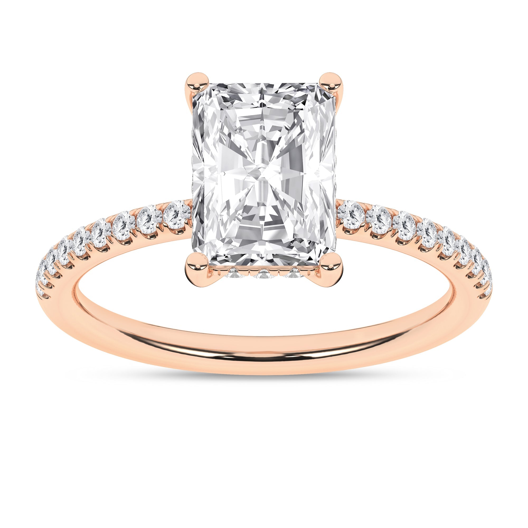 Hidden Halo Engagement Ring (Radiant) - Oz's Jewelers by The Hickory Jewelry Company