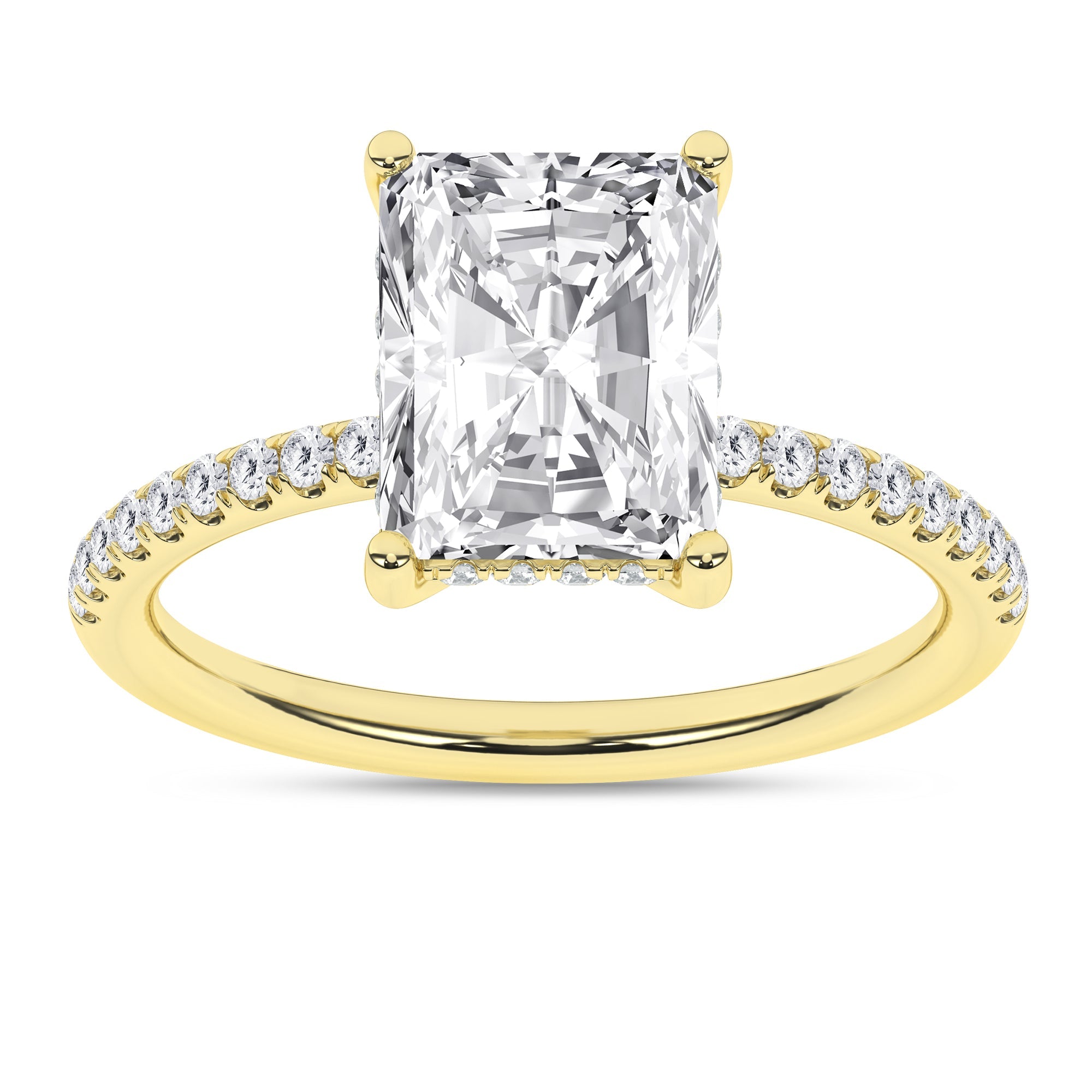 Hidden Halo Engagement Ring (Radiant) - Oz's Jewelers by The Hickory Jewelry Company