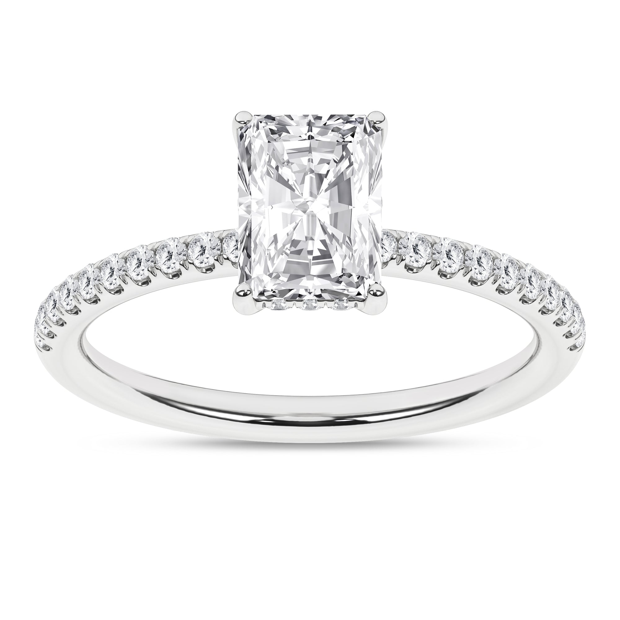 Hidden Halo Engagement Ring (Radiant) - Oz's Jewelers by The Hickory Jewelry Company