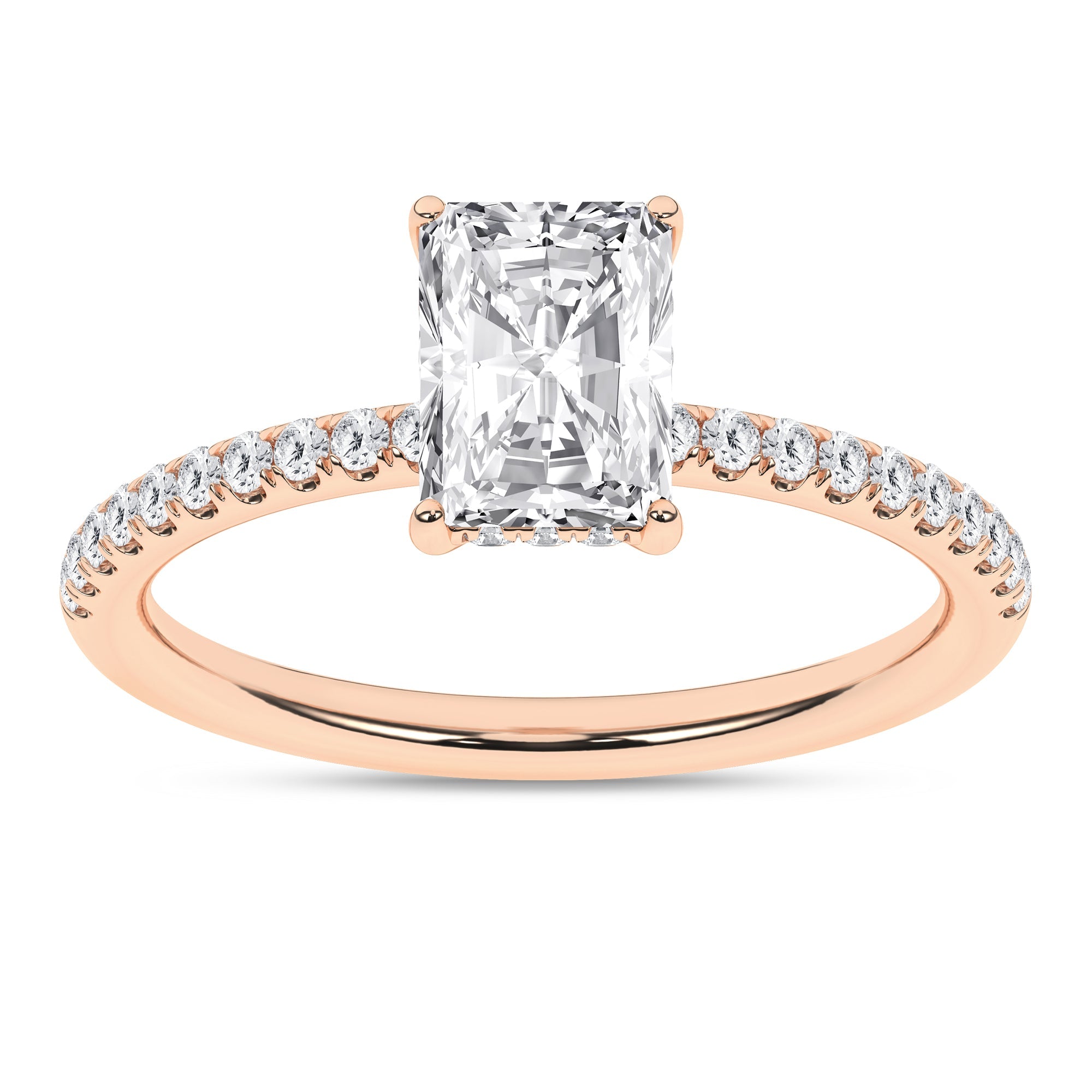 Hidden Halo Engagement Ring (Radiant) - Oz's Jewelers by The Hickory Jewelry Company