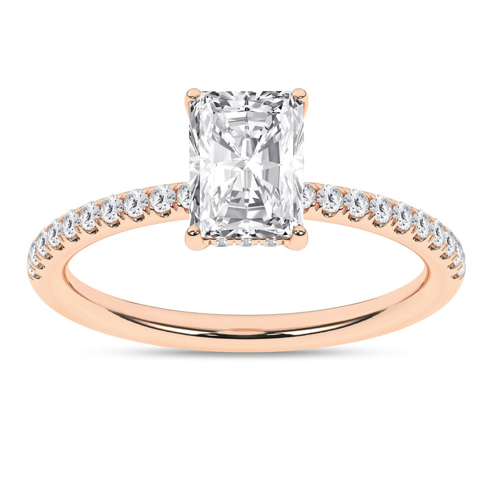 Hidden Halo Engagement Ring (Radiant) - Oz's Jewelers by The Hickory Jewelry Company