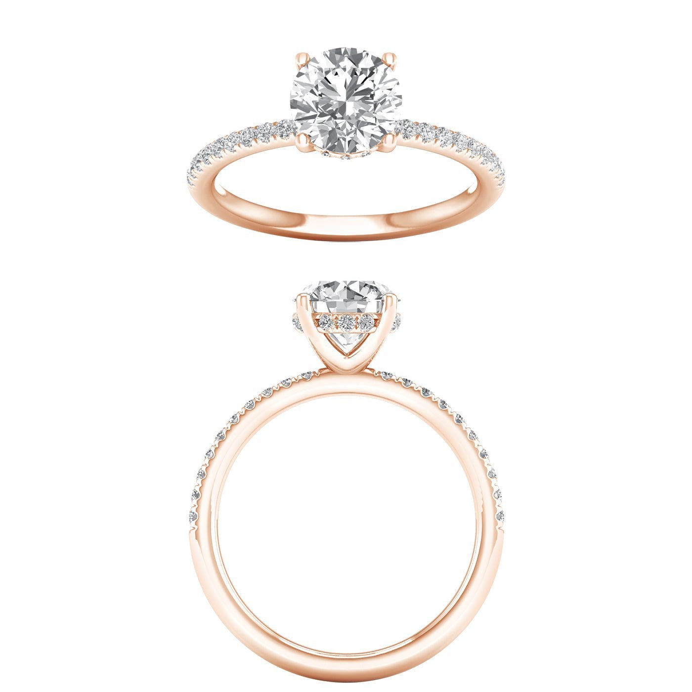 Hidden Halo Engagement Ring (Round) - Oz's Jewelers by The Hickory Jewelry Company