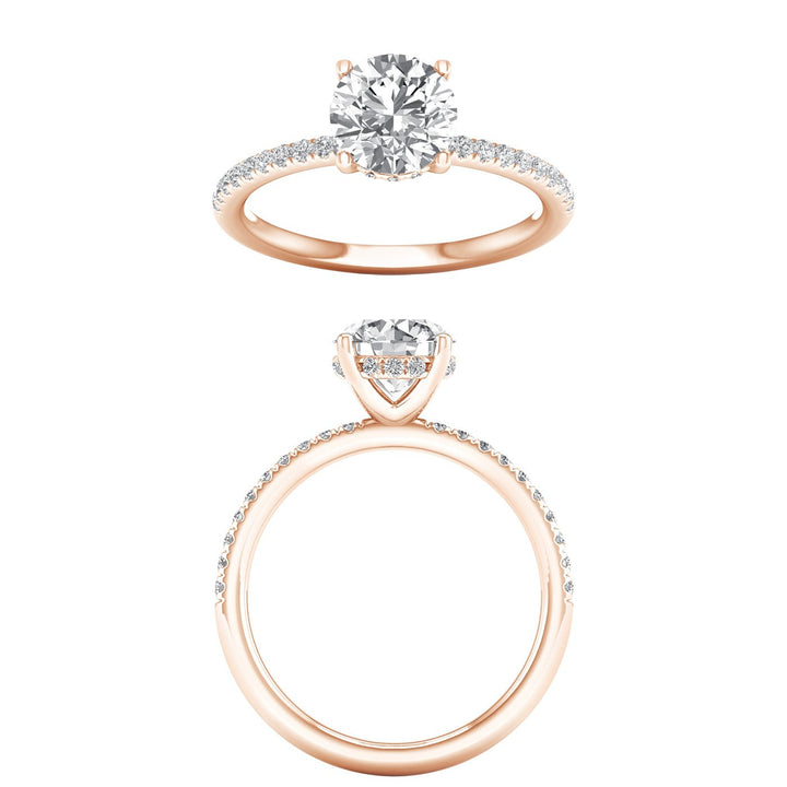 Hidden Halo Engagement Ring (Round) - Oz's Jewelers by The Hickory Jewelry Company