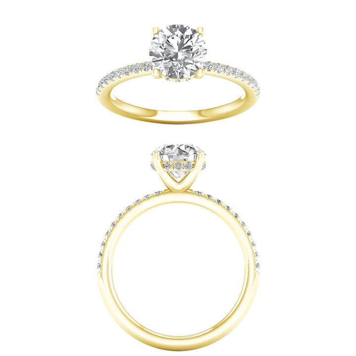 Hidden Halo Engagement Ring (Round) - Oz's Jewelers by The Hickory Jewelry Company