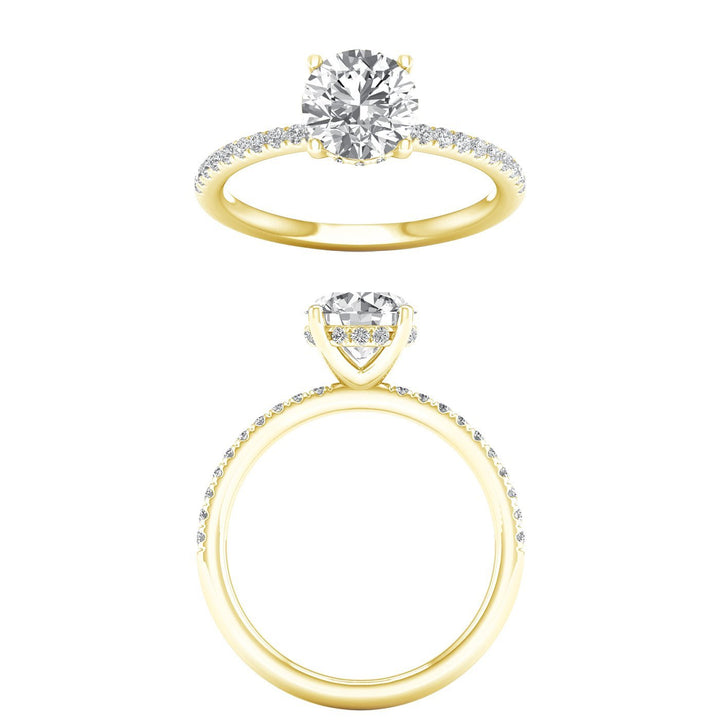 Hidden Halo Engagement Ring (Round) - Oz's Jewelers by The Hickory Jewelry Company