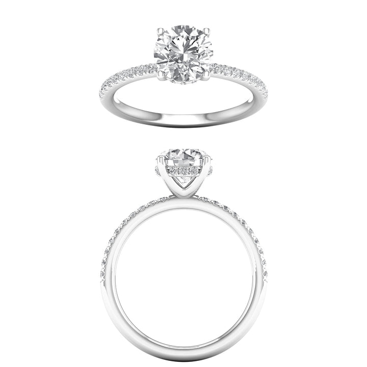 Hidden Halo Engagement Ring (Round) - Oz's Jewelers by The Hickory Jewelry Company