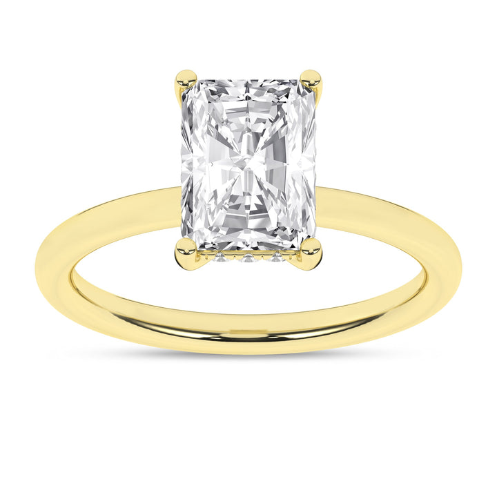 Hidden Halo Plain Shank Engagement Ring (Radiant) - Oz's Jewelers by The Hickory Jewelry Company