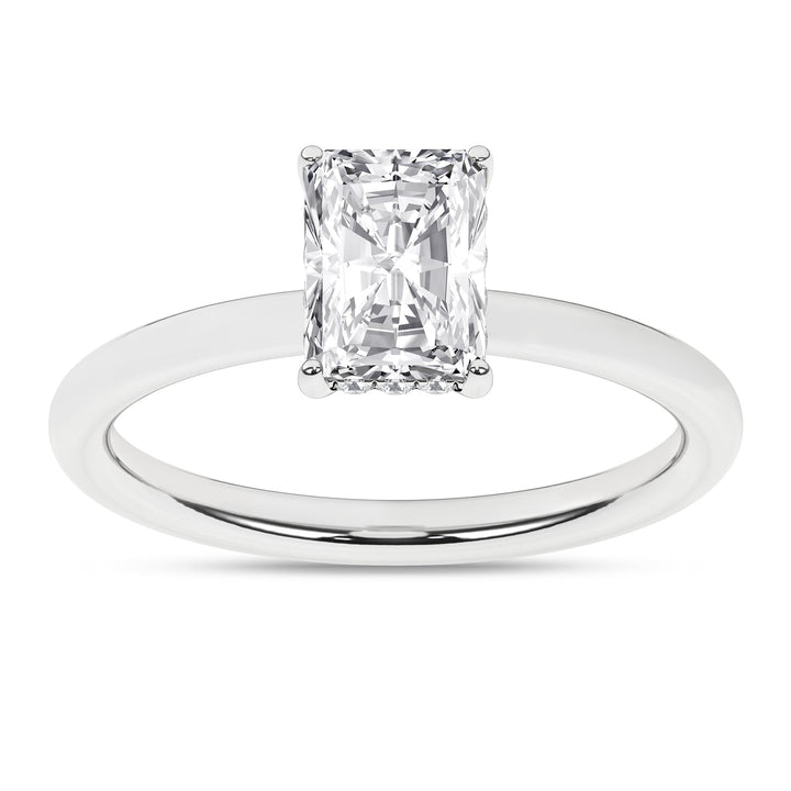 Hidden Halo Plain Shank Engagement Ring (Radiant) - Oz's Jewelers by The Hickory Jewelry Company