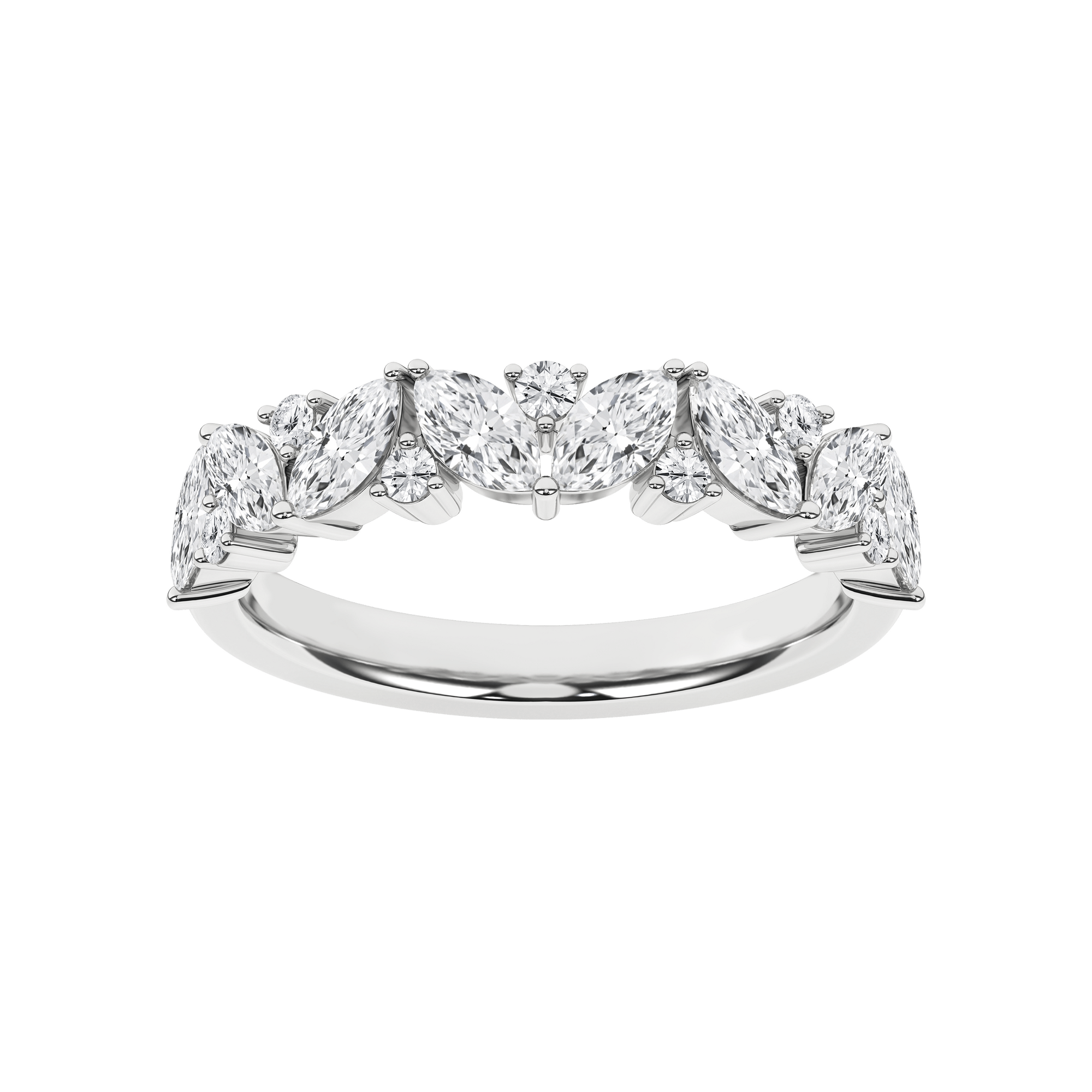 Marquise Fashion Band (Marquise, Round) - Oz's Jewelers by The Hickory Jewelry Company