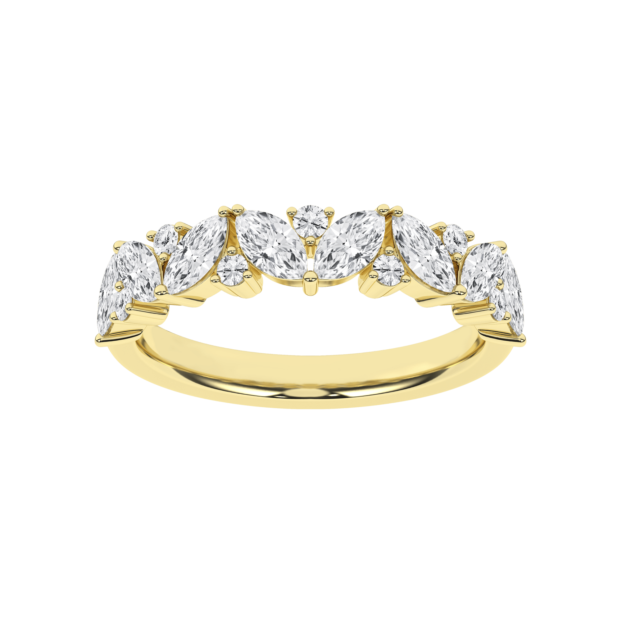 Marquise Fashion Band (Marquise, Round) - Oz's Jewelers by The Hickory Jewelry Company