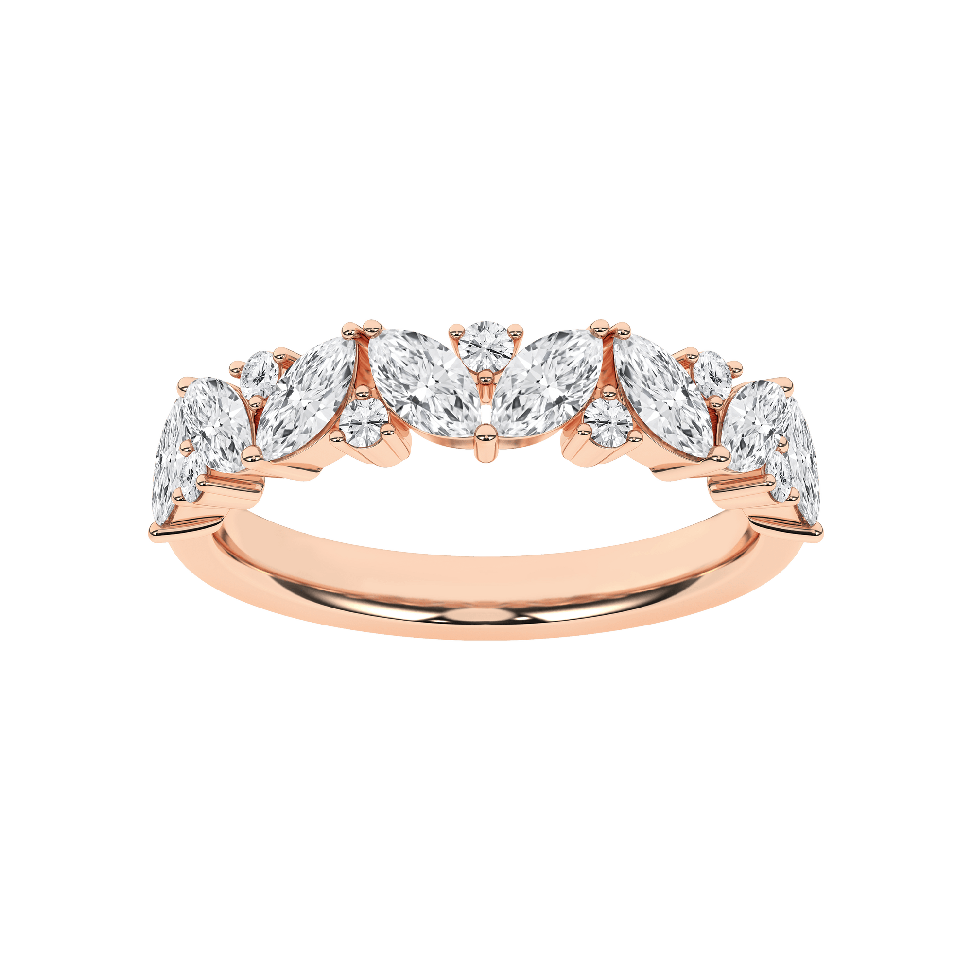 Marquise Fashion Band (Marquise, Round) - Oz's Jewelers by The Hickory Jewelry Company