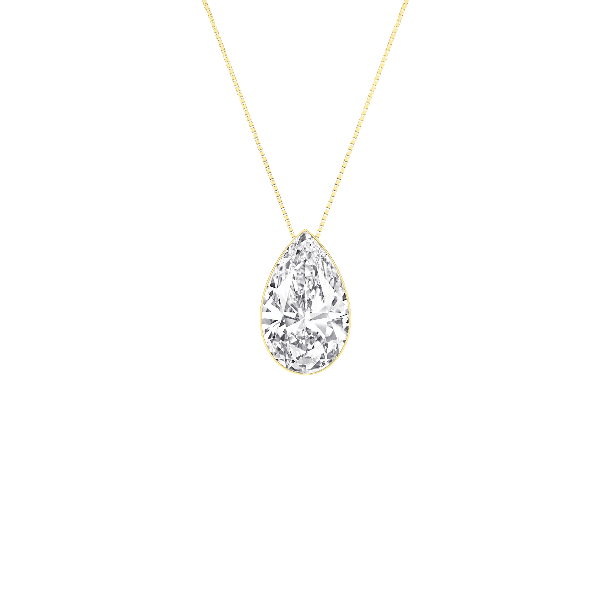 Seamless (TM) Solitaire Pendant (Pear) - Oz's Jewelers by The Hickory Jewelry Company