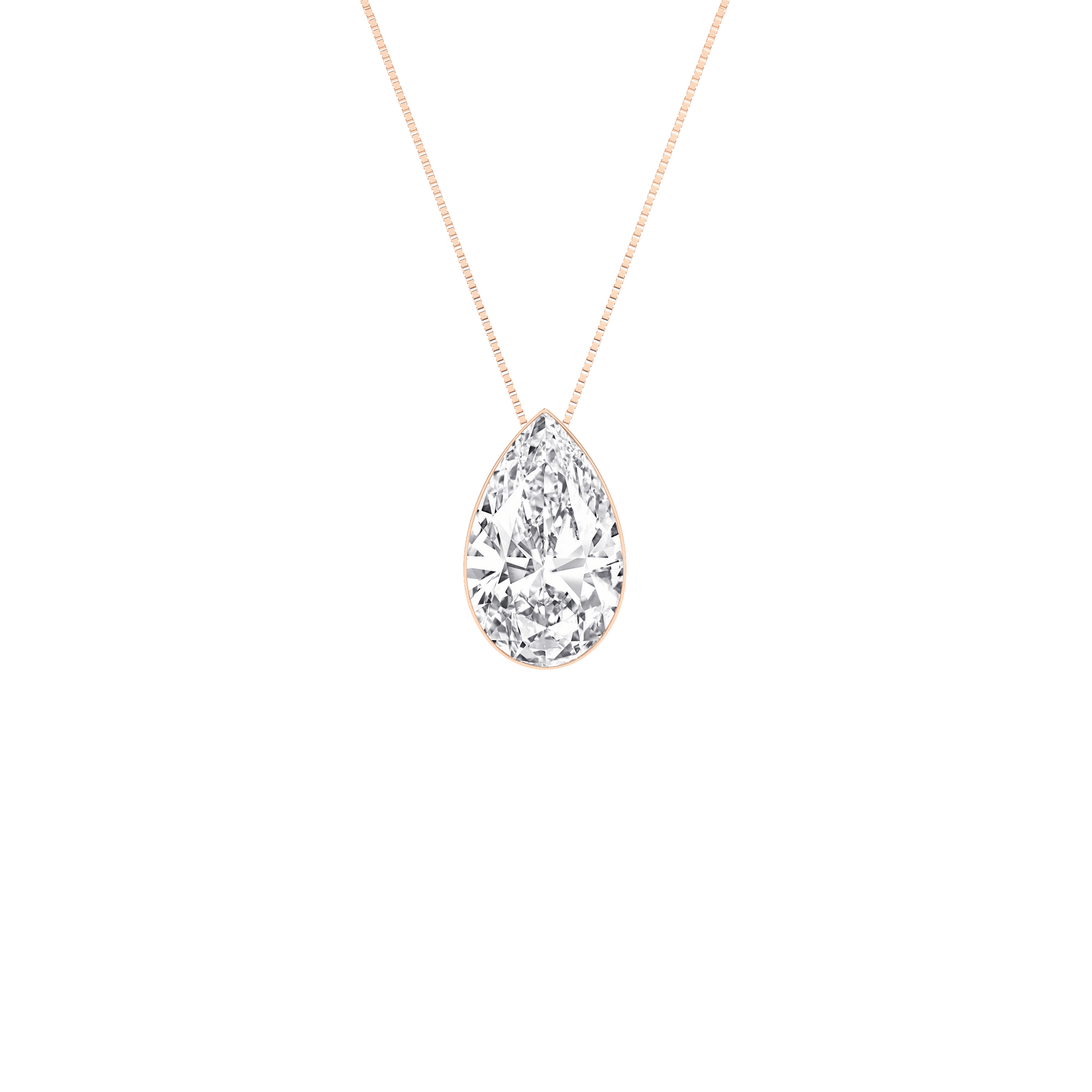 Seamless (TM) Solitaire Pendant (Pear) - Oz's Jewelers by The Hickory Jewelry Company