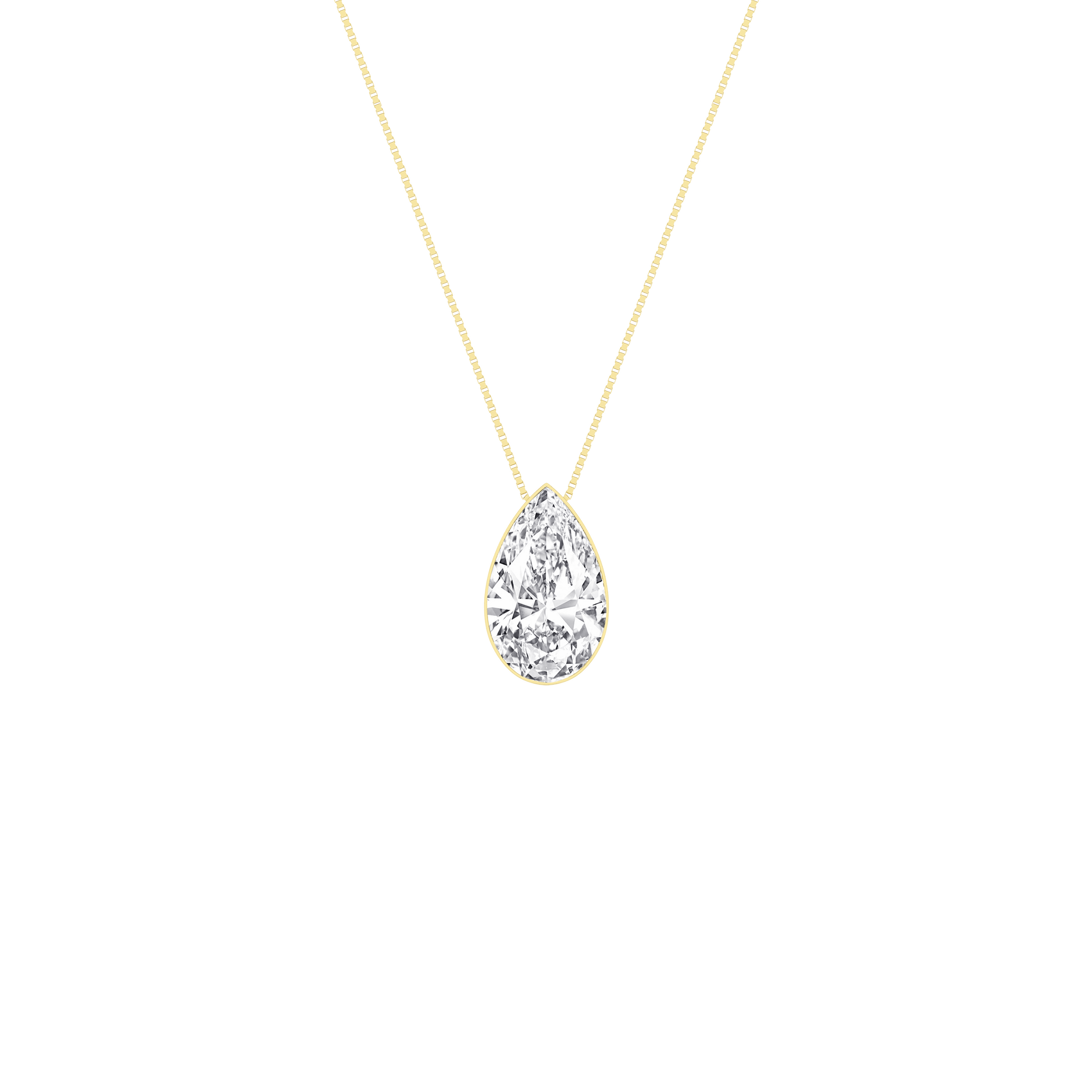 Seamless (TM) Solitaire Pendant (Pear) - Oz's Jewelers by The Hickory Jewelry Company