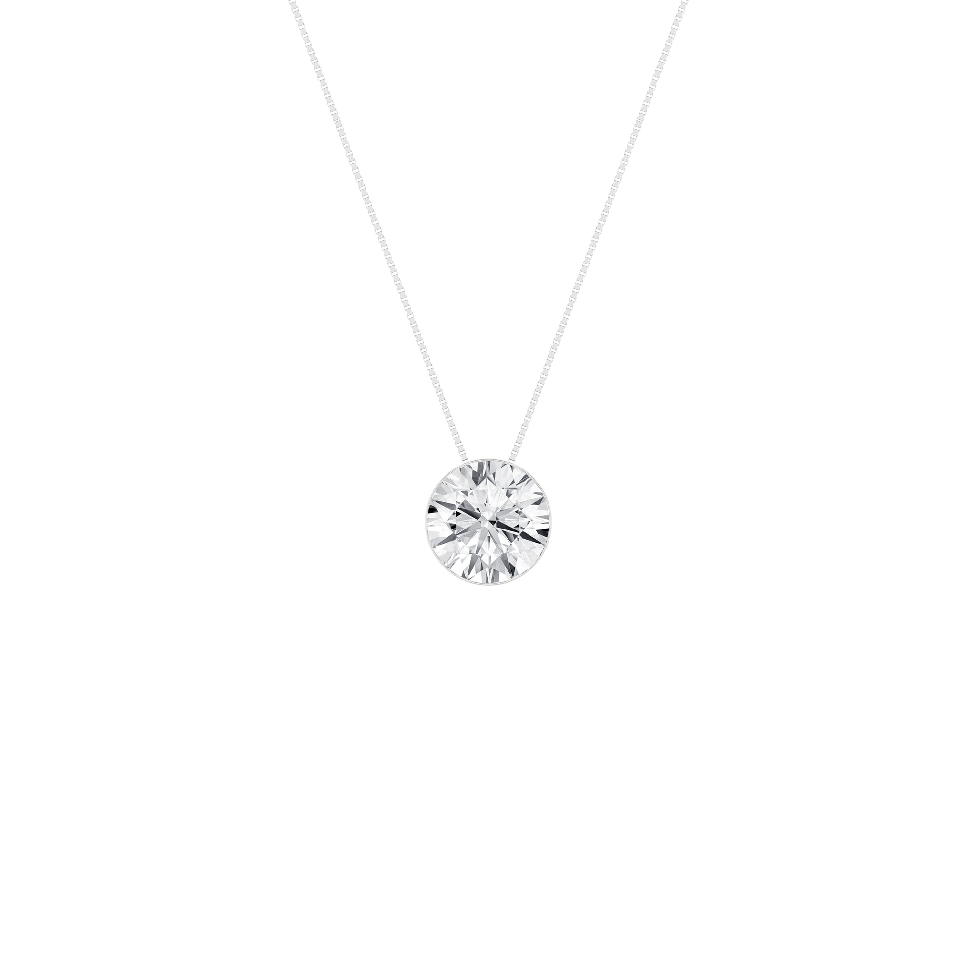 Seamless (TM) Solitaire Pendant (Round) - Oz's Jewelers by The Hickory Jewelry Company