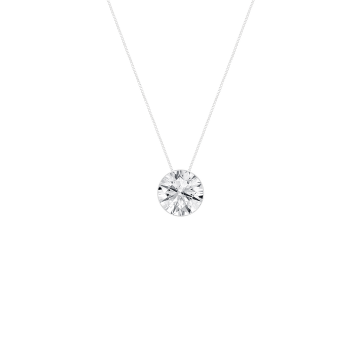 Seamless (TM) Solitaire Pendant (Round) - Oz's Jewelers by The Hickory Jewelry Company