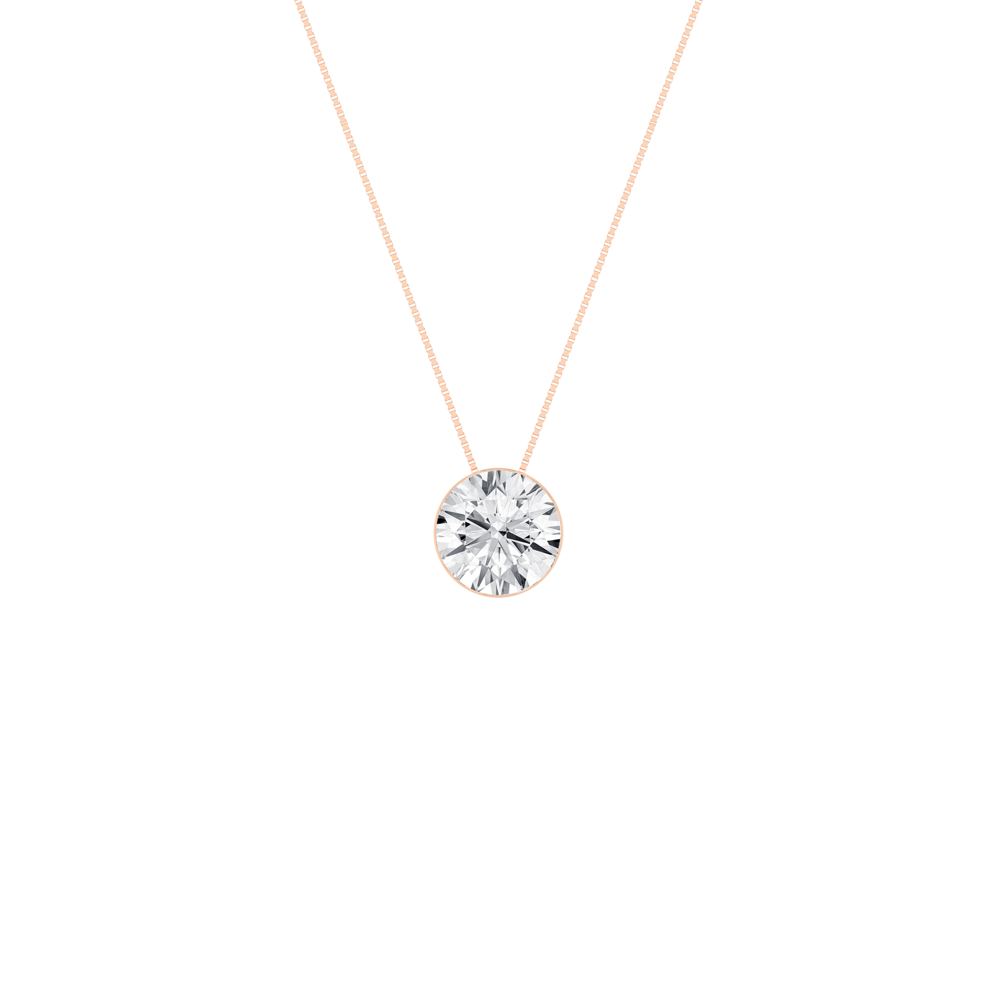 Seamless (TM) Solitaire Pendant (Round) - Oz's Jewelers by The Hickory Jewelry Company