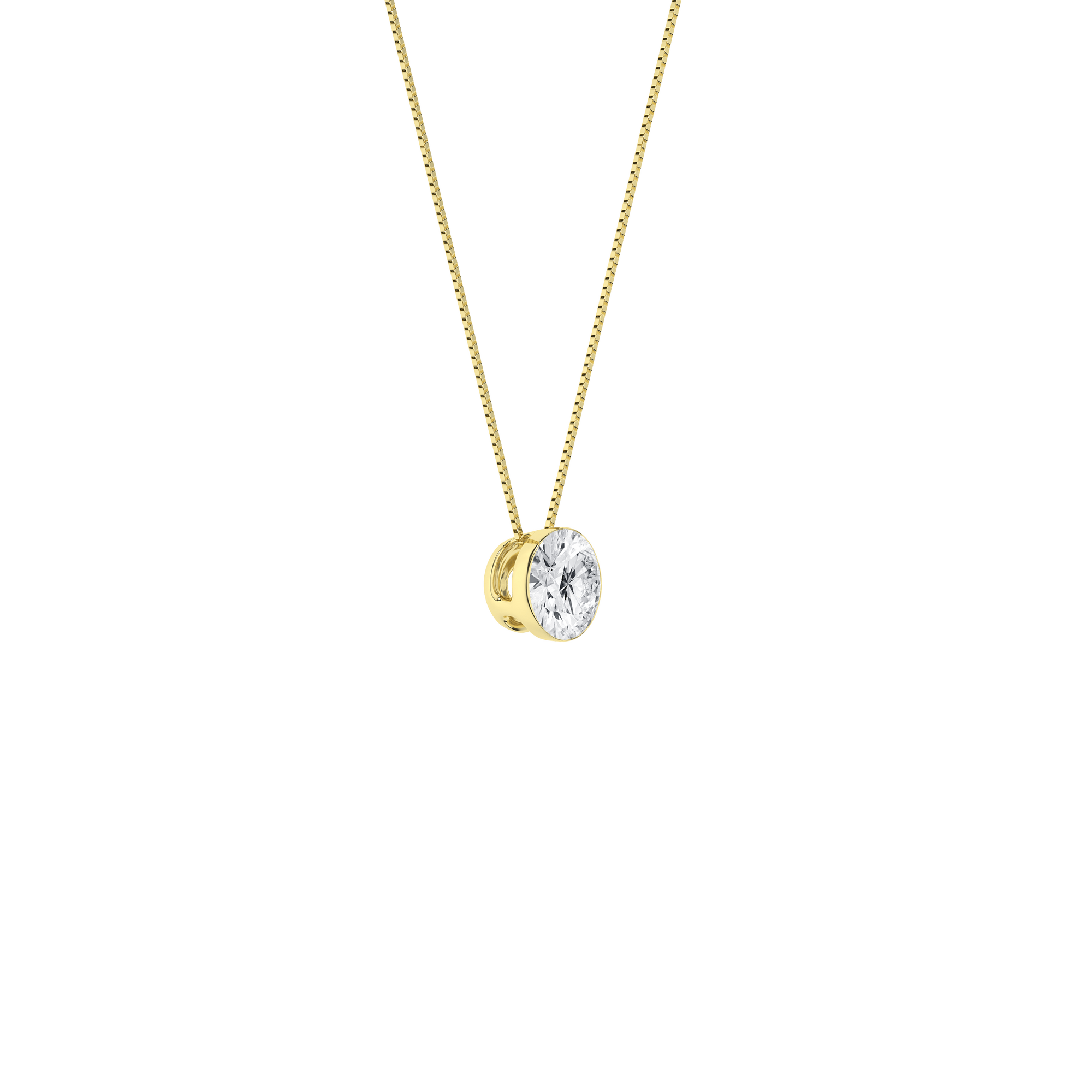 Seamless (TM) Solitaire Pendant (Round) - Oz's Jewelers by The Hickory Jewelry Company