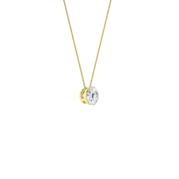 Seamless (TM) Solitaire Pendant (Round) - Oz's Jewelers by The Hickory Jewelry Company