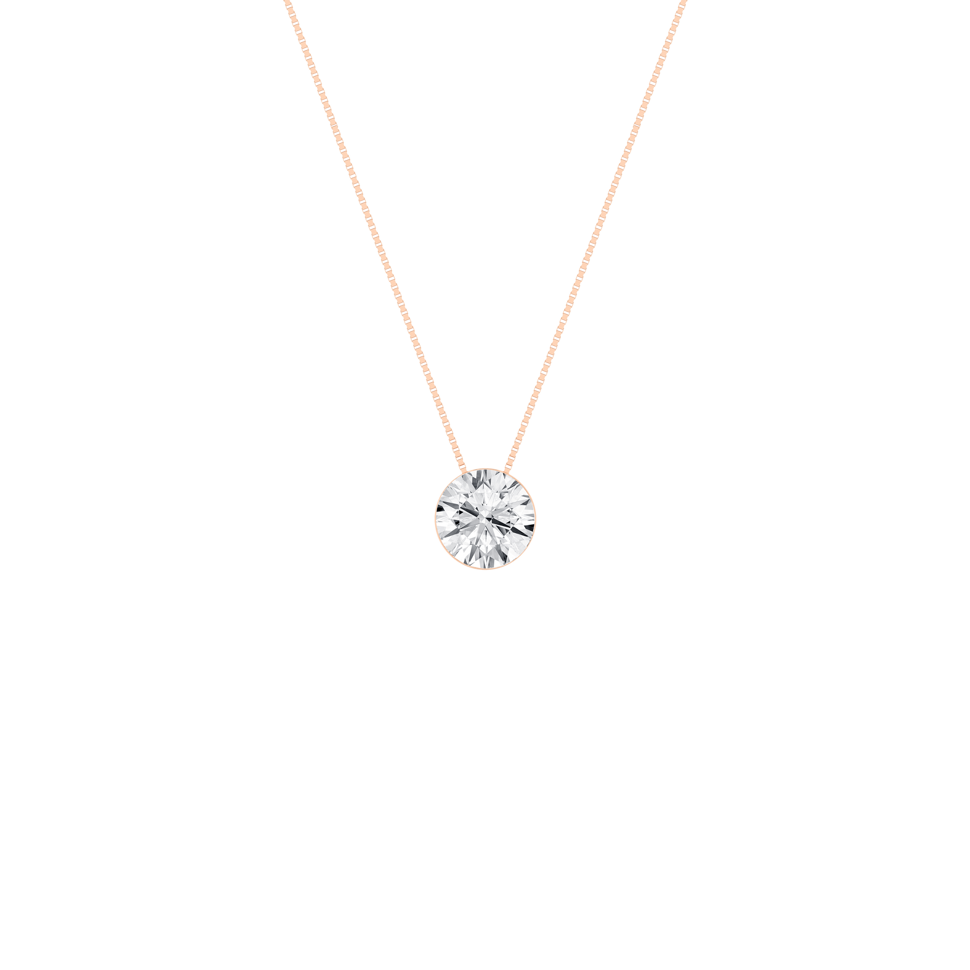 Seamless (TM) Solitaire Pendant (Round) - Oz's Jewelers by The Hickory Jewelry Company