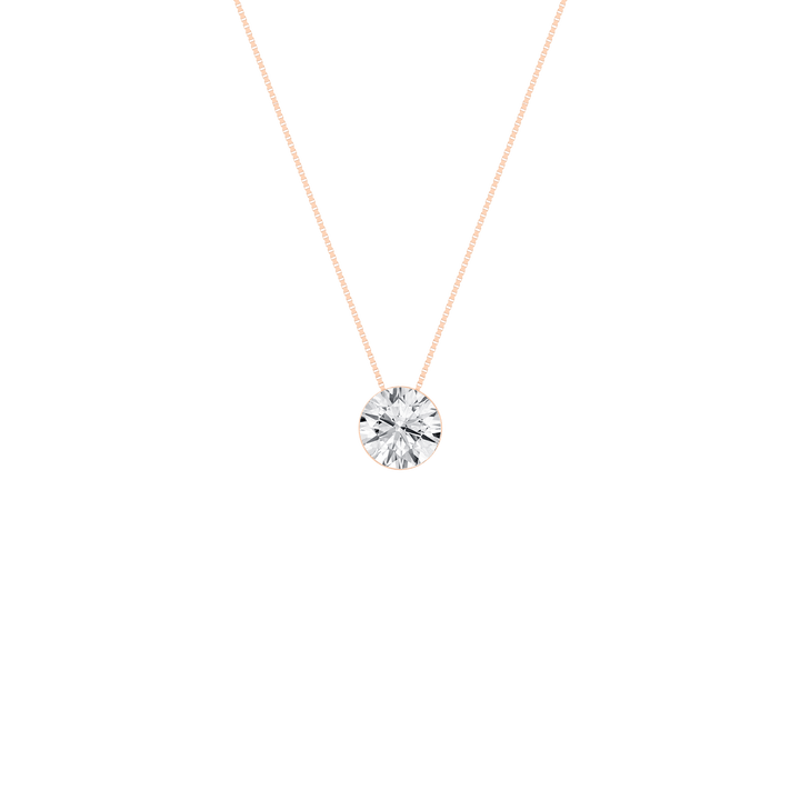 Seamless (TM) Solitaire Pendant (Round) - Oz's Jewelers by The Hickory Jewelry Company