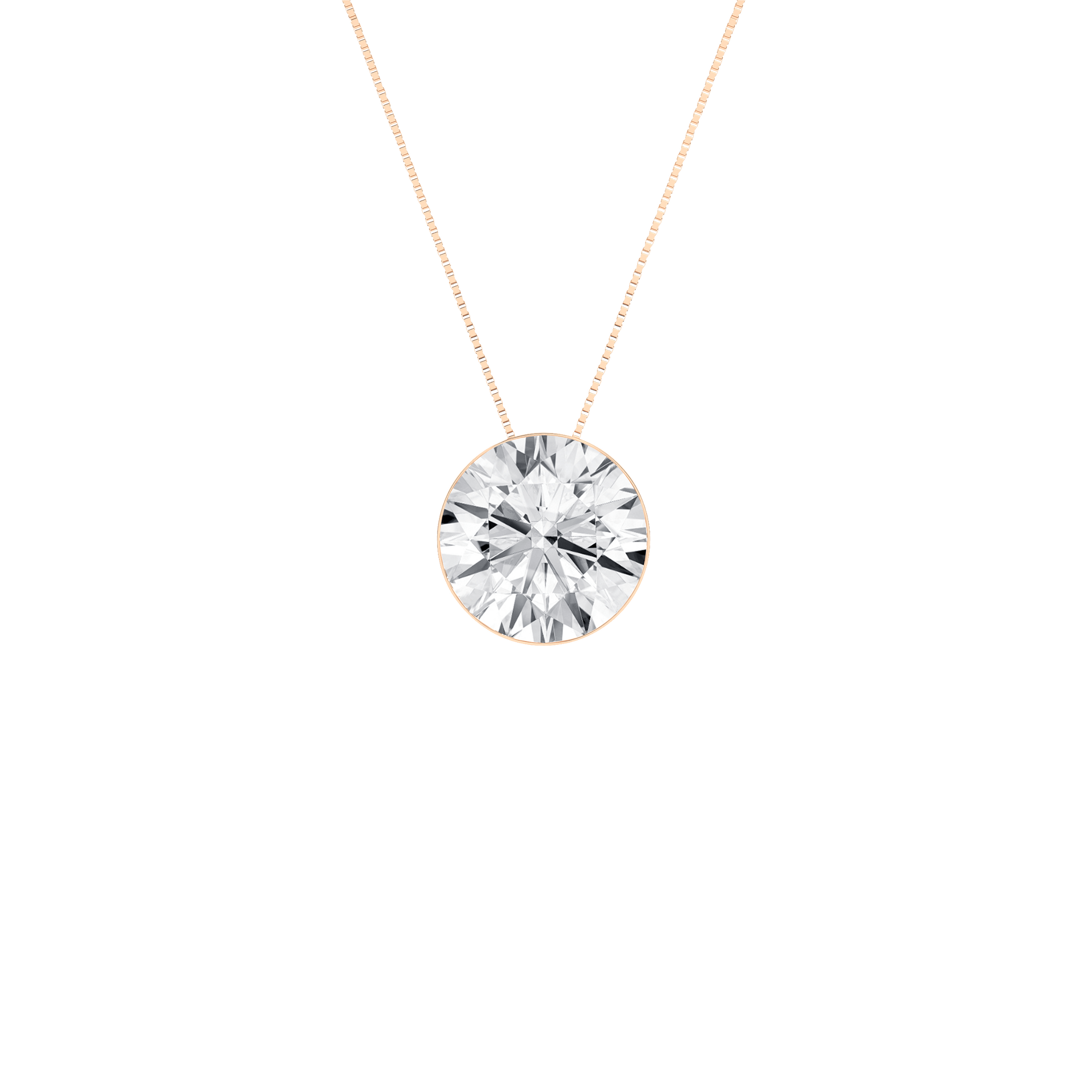 Seamless (TM) Solitaire Pendant (Round) - Oz's Jewelers by The Hickory Jewelry Company