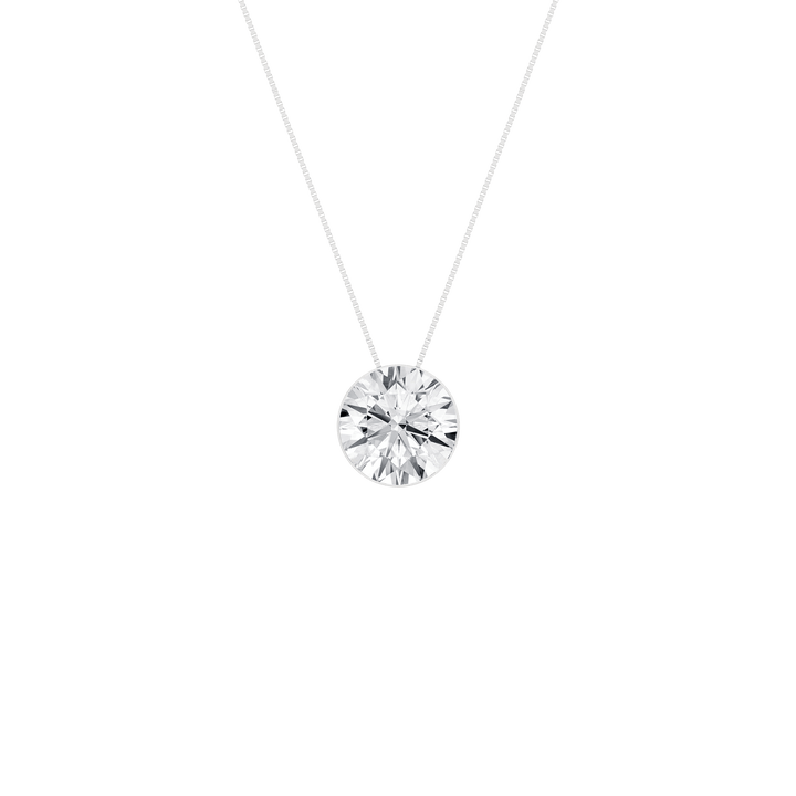 Seamless (TM) Solitaire Pendant (Round) - Oz's Jewelers by The Hickory Jewelry Company