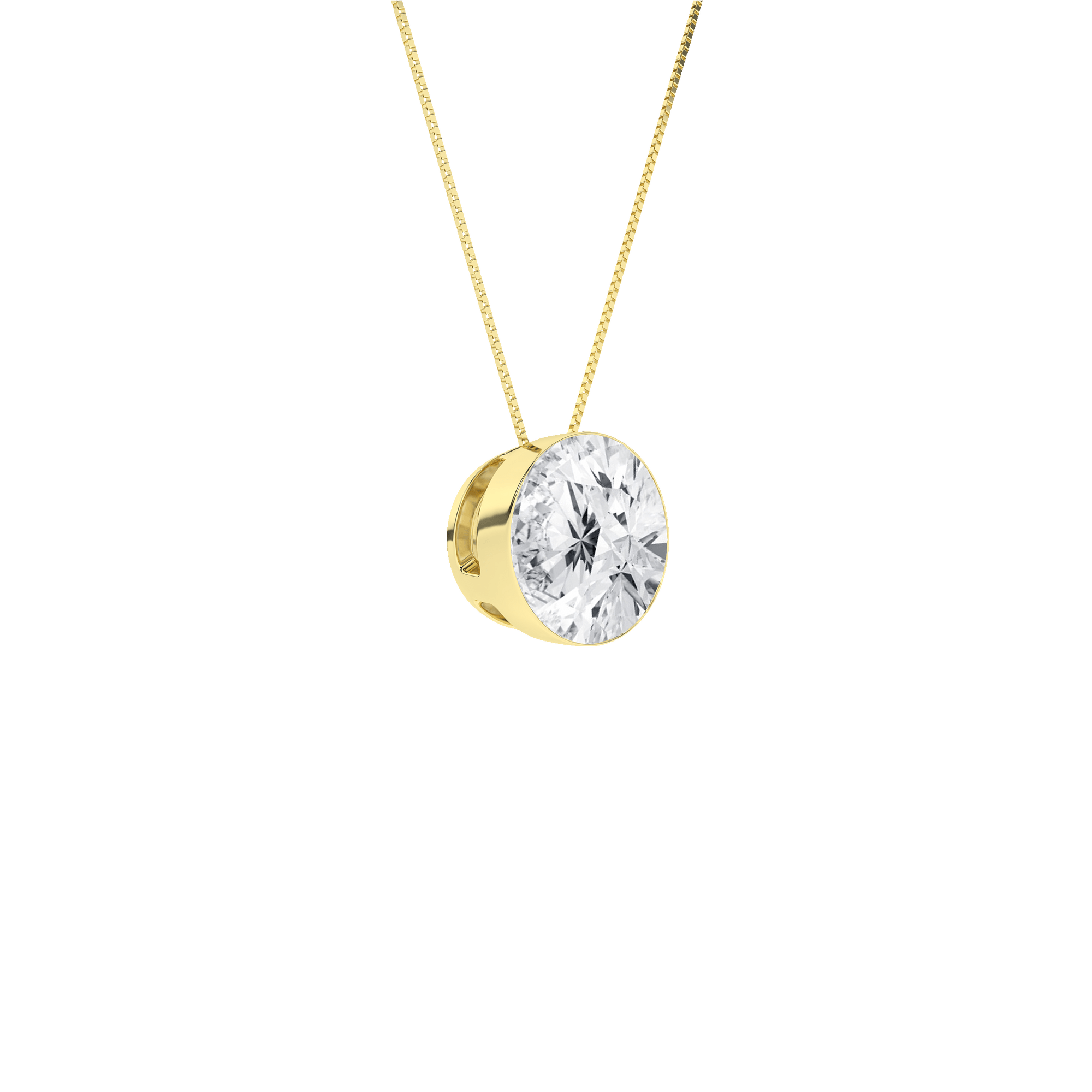 Seamless (TM) Solitaire Pendant (Round) - Oz's Jewelers by The Hickory Jewelry Company