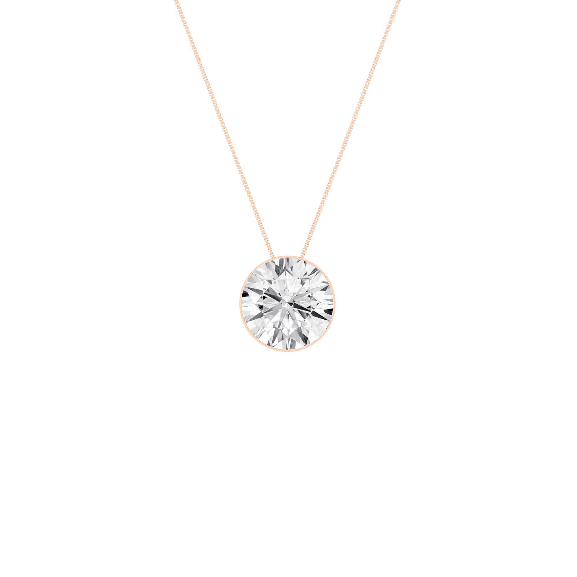 Seamless (TM) Solitaire Pendant (Round) - Oz's Jewelers by The Hickory Jewelry Company