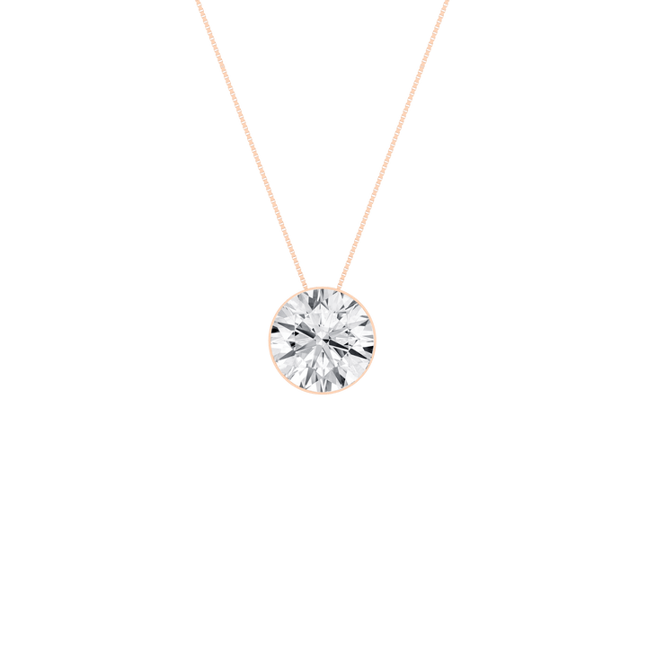 Seamless (TM) Solitaire Pendant (Round) - Oz's Jewelers by The Hickory Jewelry Company