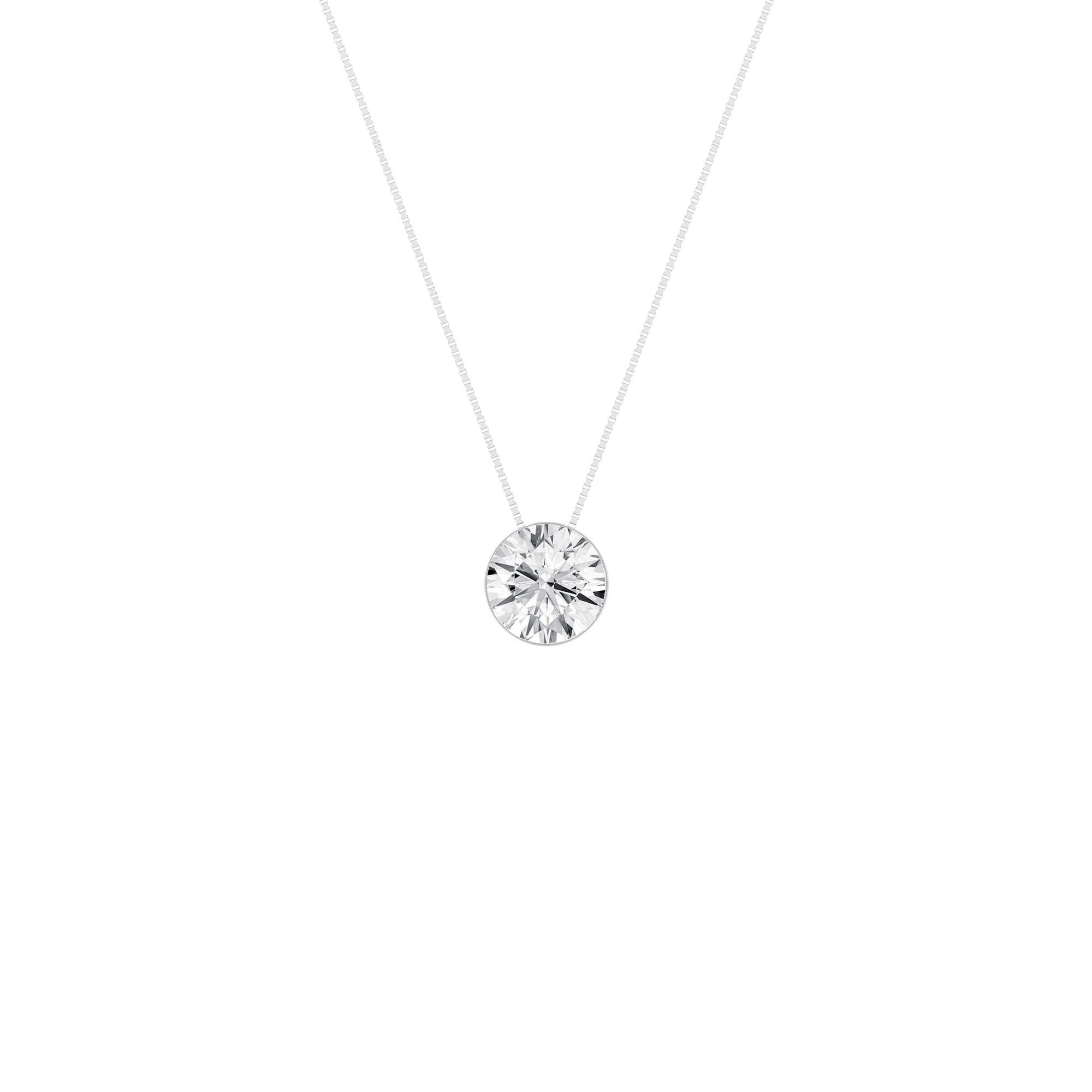 Seamless (TM) Solitaire Pendant (Round) - Oz's Jewelers by The Hickory Jewelry Company