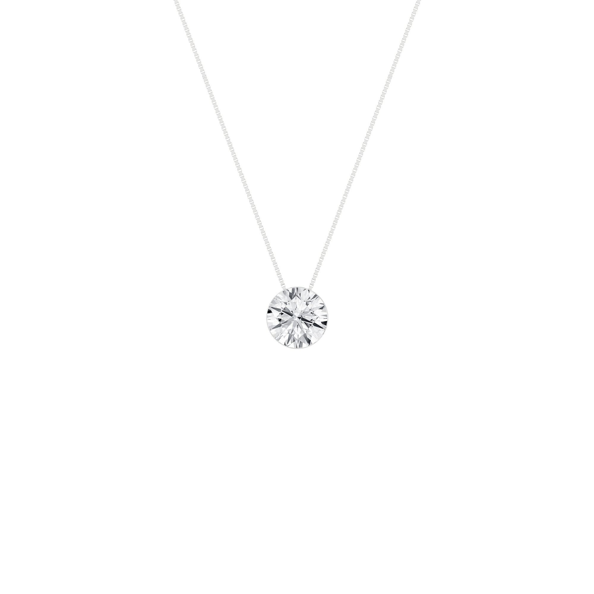 Seamless (TM) Solitaire Pendant (Round) - Oz's Jewelers by The Hickory Jewelry Company