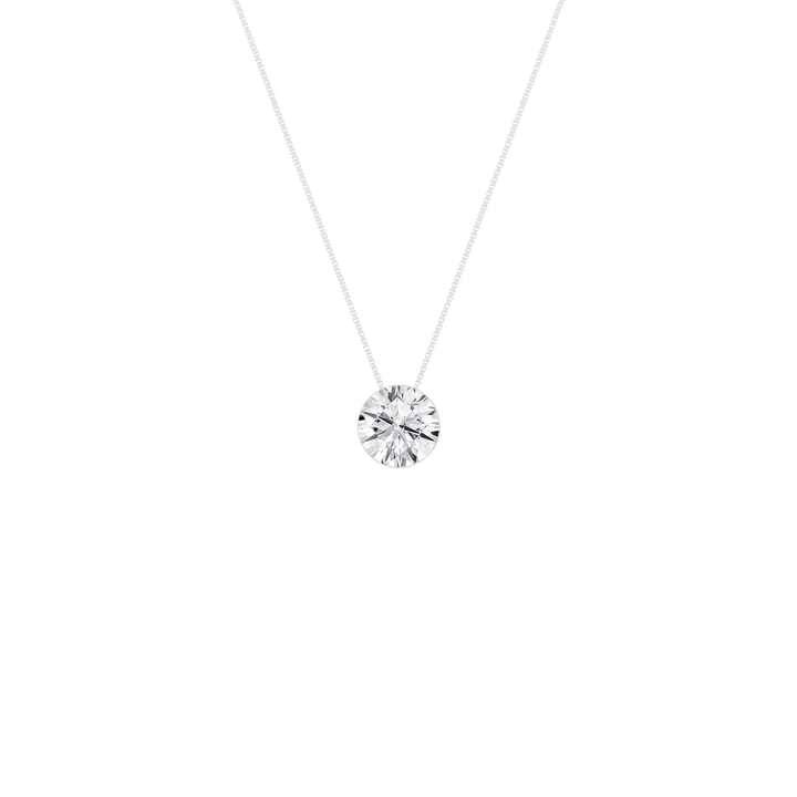 Seamless (TM) Solitaire Pendant (Round) - Oz's Jewelers by The Hickory Jewelry Company