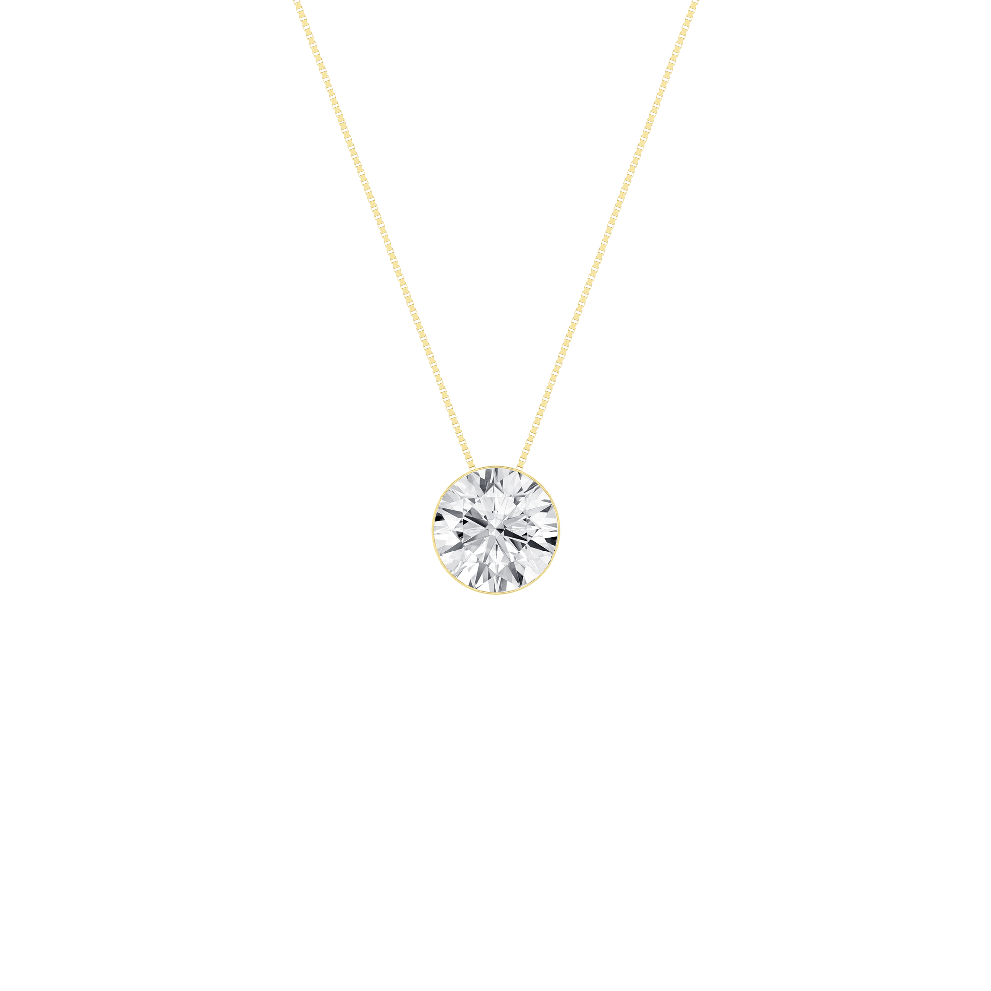 Seamless (TM) Solitaire Pendant (Round) - Oz's Jewelers by The Hickory Jewelry Company