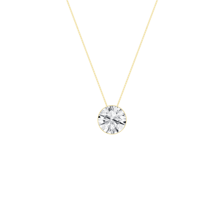 Seamless (TM) Solitaire Pendant (Round) - Oz's Jewelers by The Hickory Jewelry Company